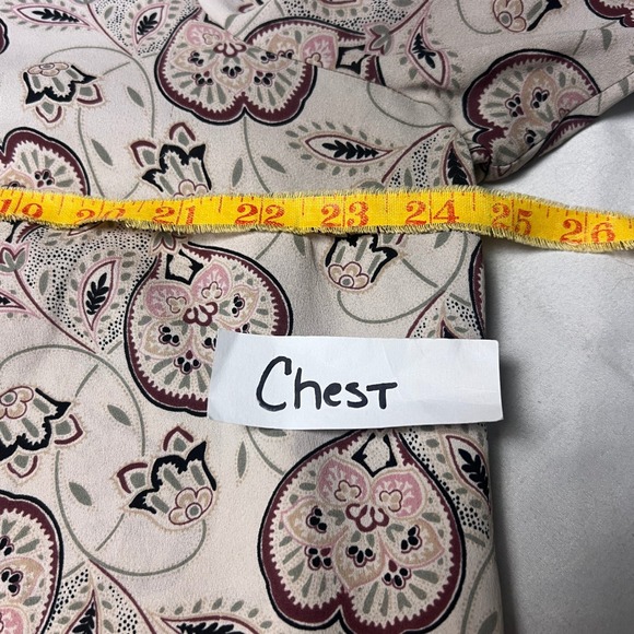 LOFT Plus Boho Paisley Retro 70's Square Neck Hippie Blouse Floral Print Size 18 - Picture 6 of 9